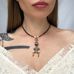 Gorgeous quirky necklace, alt aesthetic jewelry, exquisite summer necklace ooak